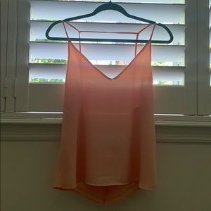 NEVER WORN Pink open back top